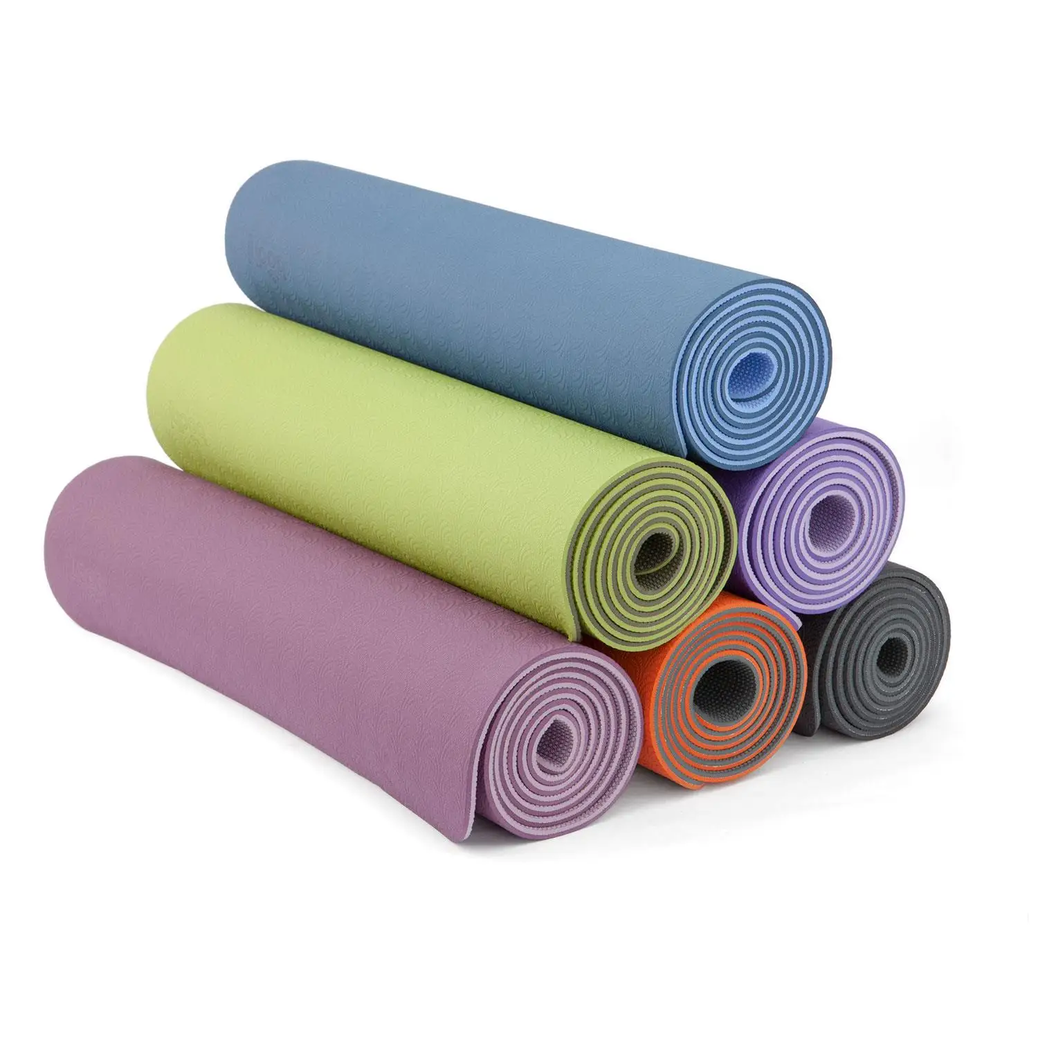 Wholesale Custom Printed High Quality Hot Selling Fitness Tpe Yoga Mat Waterproof Foam Soft Tpe Yoga Mat With Carry Bag