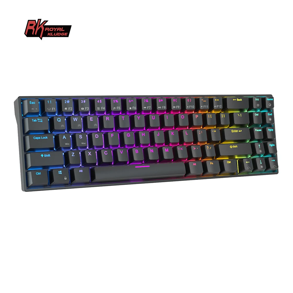 Royal Kludge RK71 custom wireless rgb kebord gamer clavier sans fil kibord optica teclado keyboard mechanical gaming