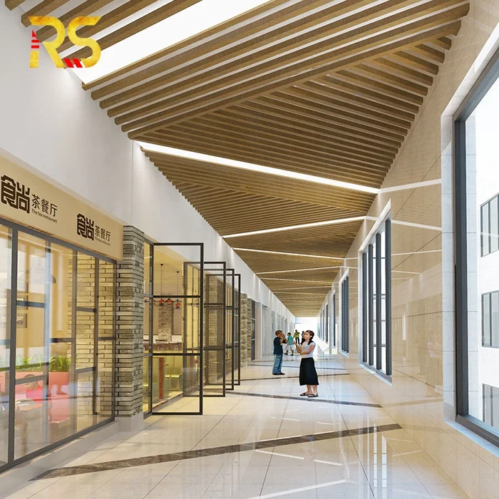 commercial shopping mall aluminium suspended stretch ceiling tile