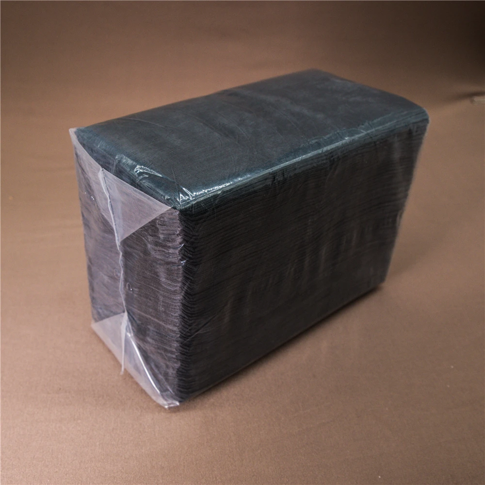 Черные бумажные обеденные салфетки с логотипом