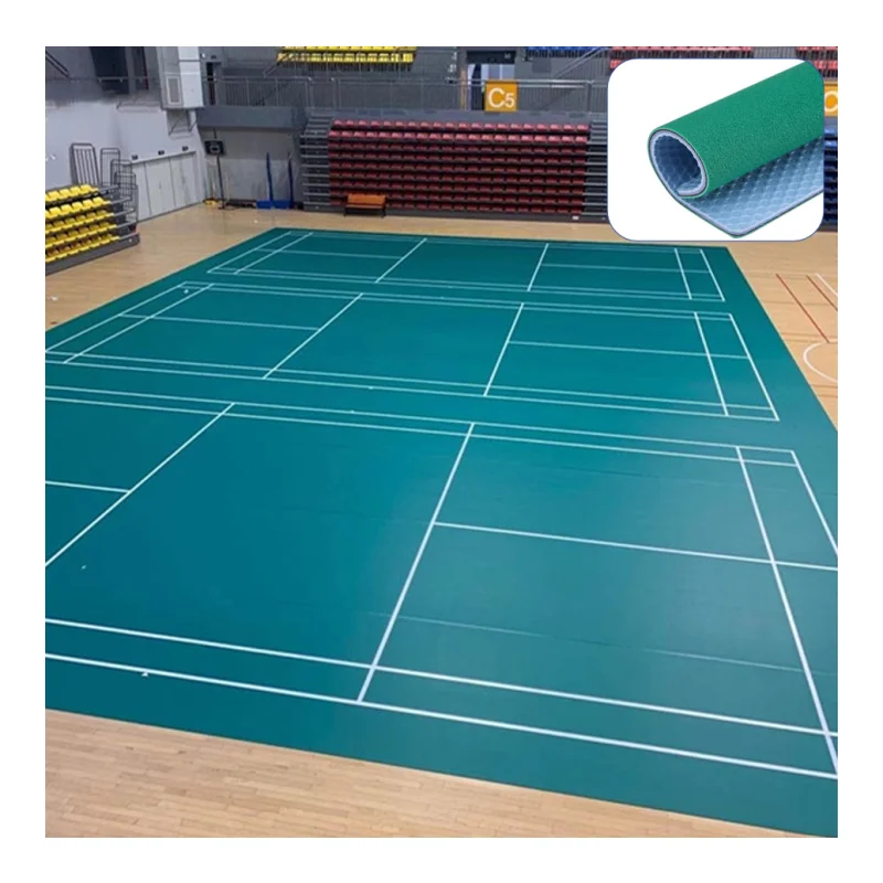 linoleum flooring rolls pvc vinyl with great price for Basketball court and badminton court floor