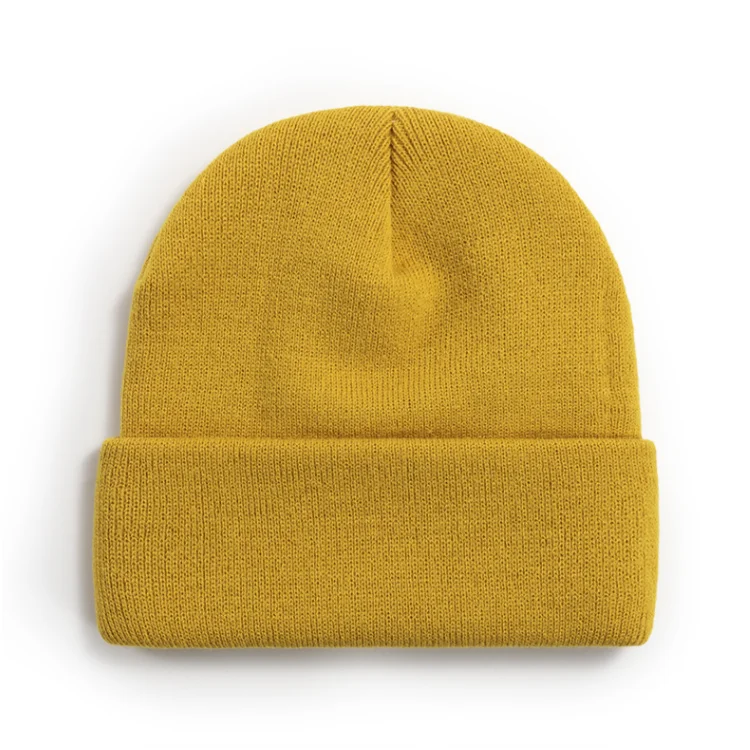 New Arrival Designer Custom Logo Unisex Acrylic Fisherman Knitted Beanie Hat Winter Hats