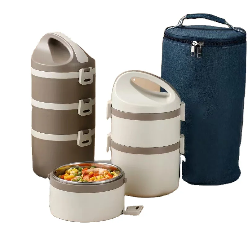 Large Capacity Multilayer 304 Stainless Steel Tiffin Lunch Box Kids Bento Lunch Box For Office Adults & Kids With Lunch Box Bag