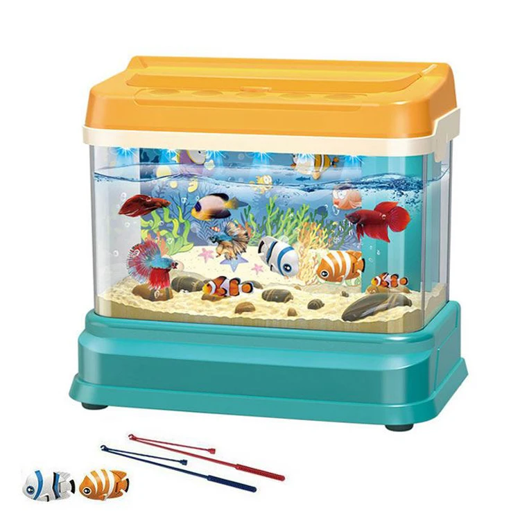 Electric Simulation Night Light Toys Fish Tank Aquarium Plastic Toys Fish with Music
