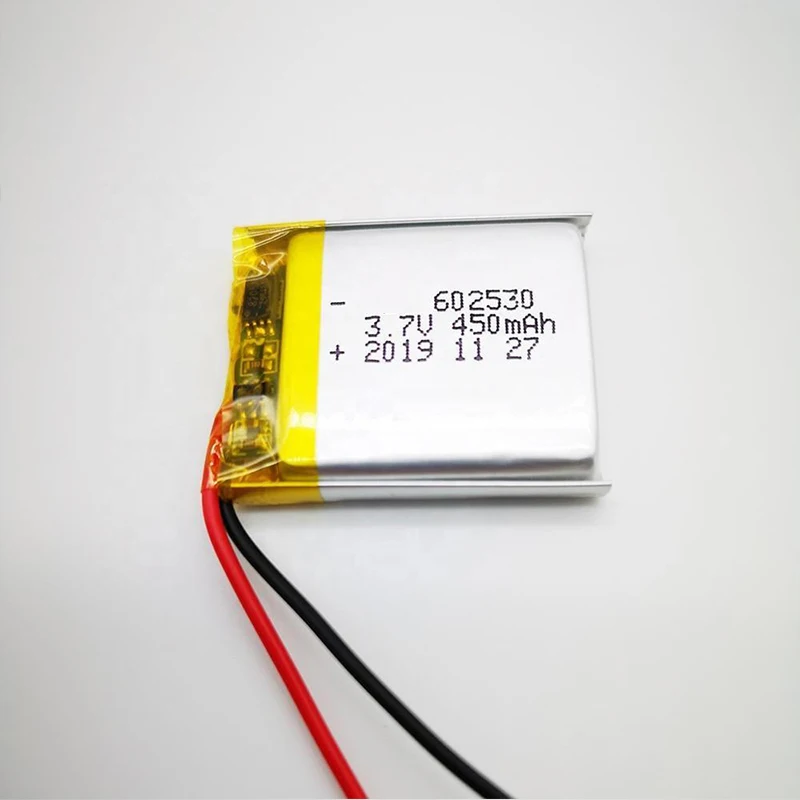 KC certificate lithium ion li polymer batteries Factory OEM 602530 450mAh Li-polymer Battery For Water Replenishing Instrument