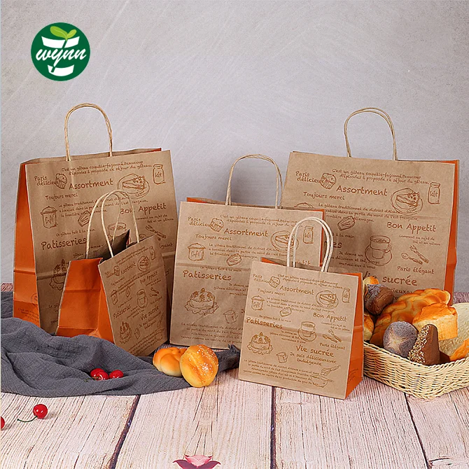 Бумажный мешок для пищевых продуктов Сумка-тоут сумки