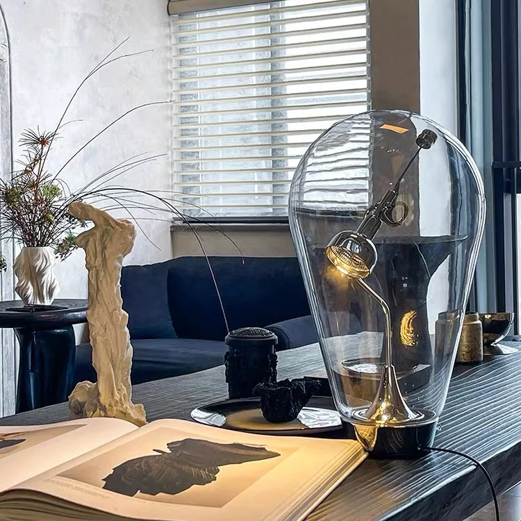 Nordic LED Style Hotel Desk Bedroom Lampe De Table Bedside Light Modern Luxury Home Decor Small Glass Table Lamps