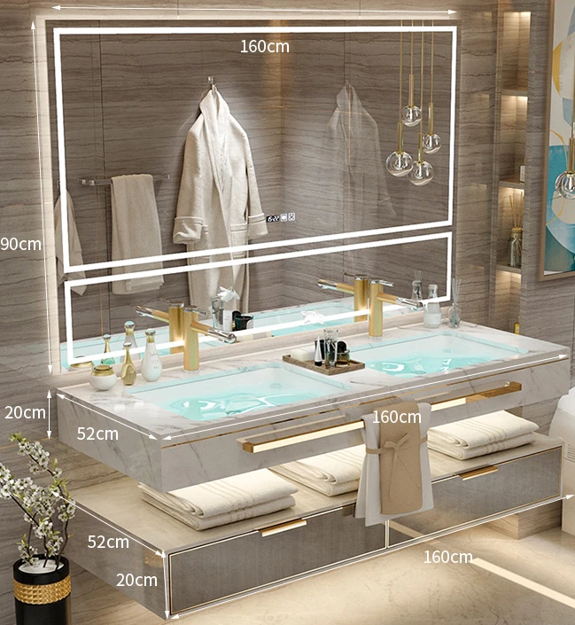 Wholesale Modern Bathroom Vanity Hotel Bathroom Vanity Cabinet Chinese Bathroom Vanity