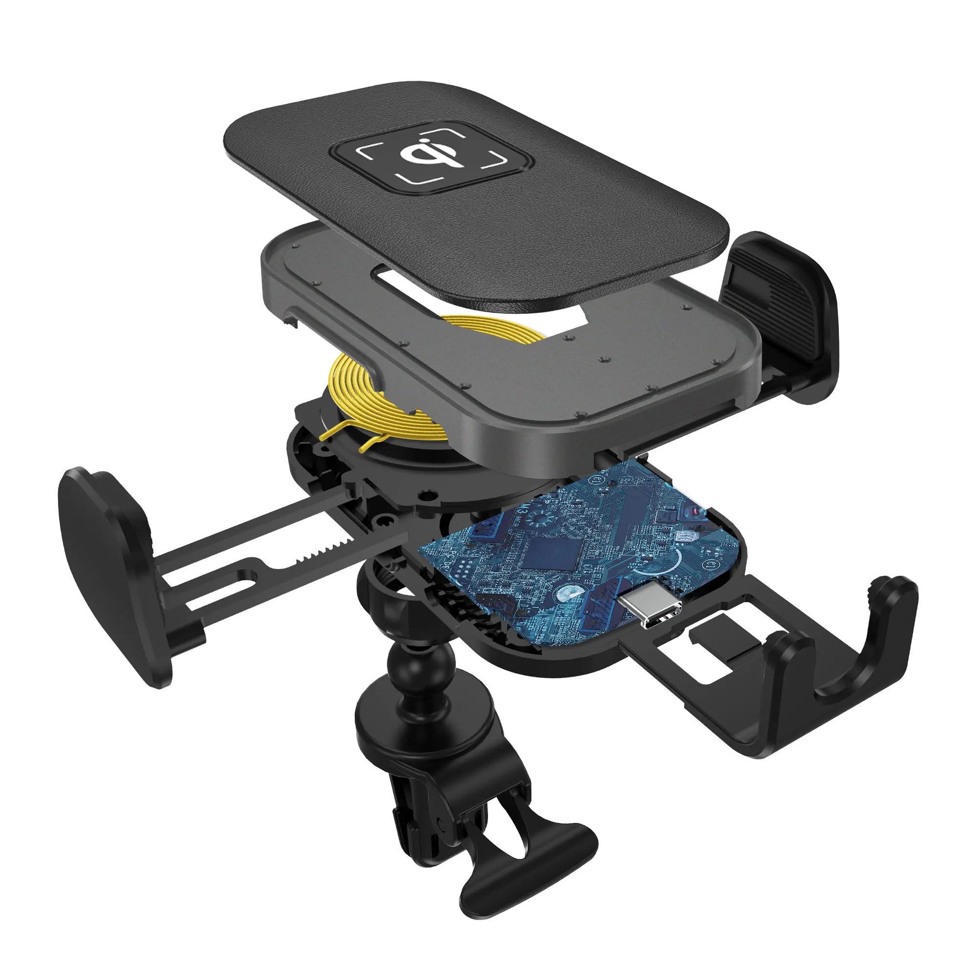 2021 Amazon Ebay Hot Sale 15W Fast Wireless Charger, Wireless Car Charger Holder Air Vent Mount For iPhone12 Samsung Huawei OPPO