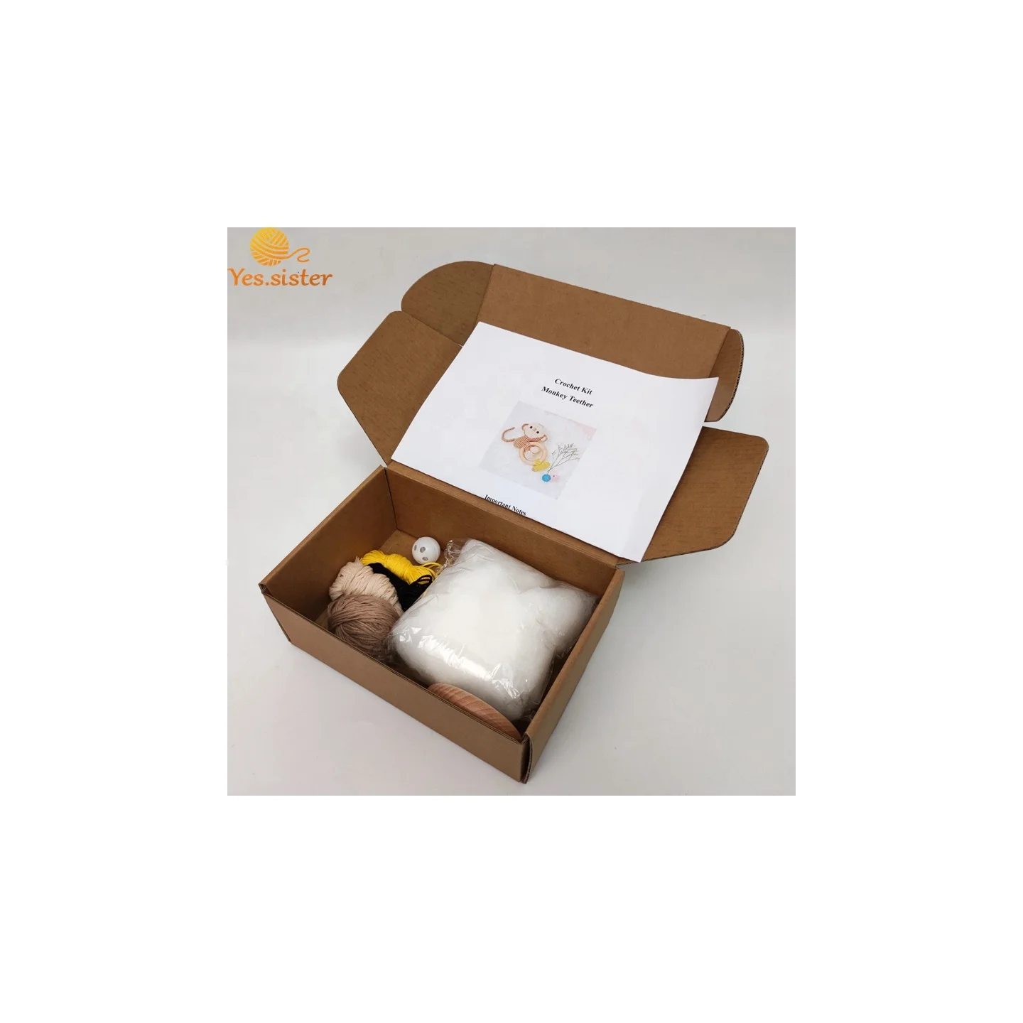 Handmade Newborn Baby Rattle Teething Crochet Starter Animal Knitting Making Kit