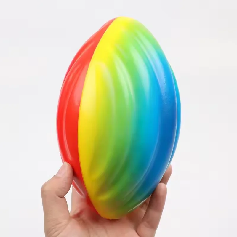 Custom Logo PU Foam Spiral swirl Football Rugby Stress Ball