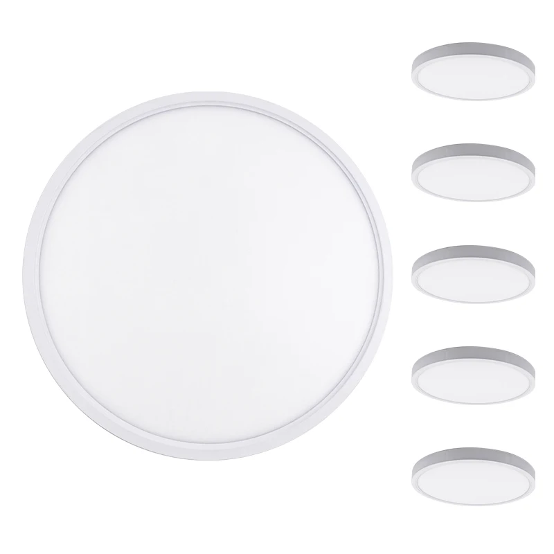 Factory Price Living Bedroom Room Light 12W 20W 36W Flush Mount Three-stage CCT Adjustable Super Slim LED Ceiling Panel Light