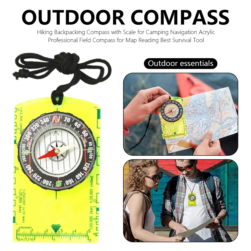 Orienteering Hiking Backpacking Compass Camping Navigation Boy Advanced Scout Compass for Map Reading