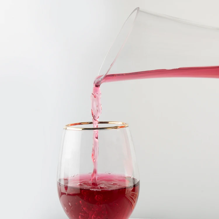 1650Ml open mouth crystal style unique design available item glass wine decanters