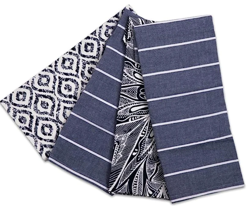 Custom Printed Sublimation Tea Towel Soft Cotton Kitchen Towel Wholesale Paper Sleeve IVY Kitchen Towels Made in India 1-3 Days