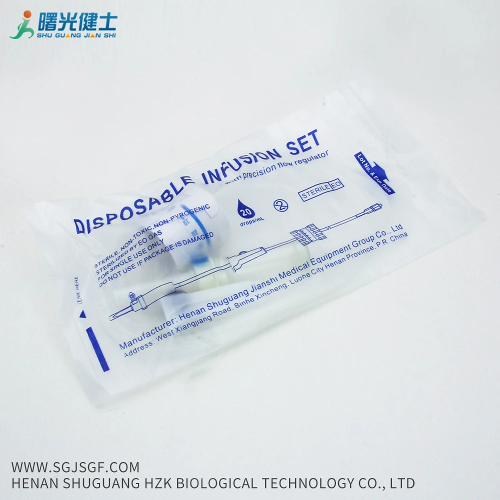 Infusion Set With Needle Y Injection Port With Precise Regulator  Flow