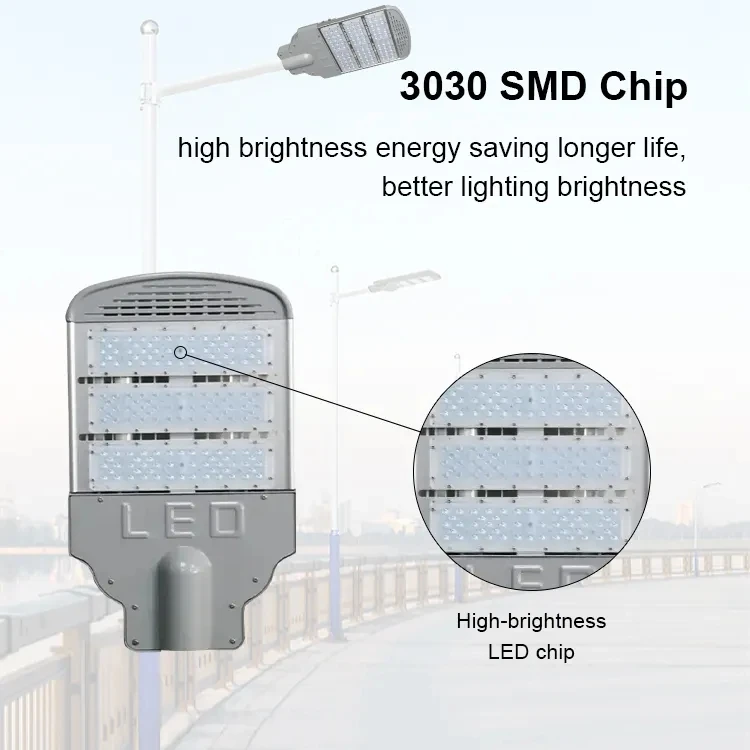 Outdoor Foldable Wireless Ip66 Waterproof Die Aluminum Poles Lighting Modern 300w 400w 500w 600w LED Capacitor Streets Light