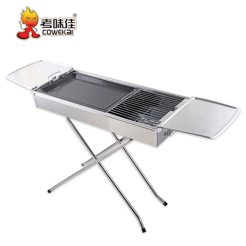 Китайский портативный дешевый уличный складной гриль для пикника и кемпинга с древесным углем барбекю