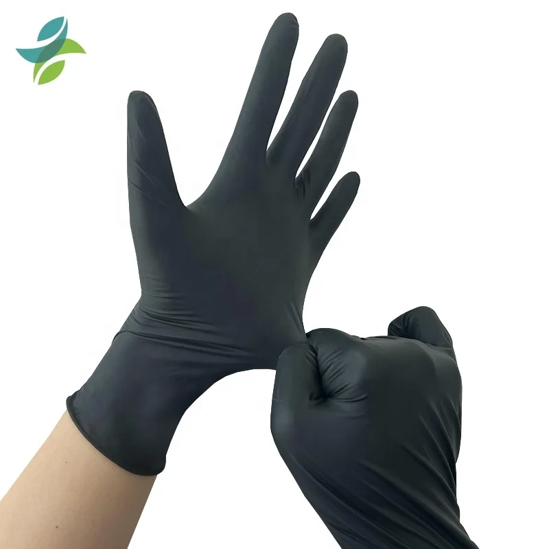 GMC Manufacturer Gloves Industrial Car Repair Nitrile Gloves Disposable Black Nitrile Gloves