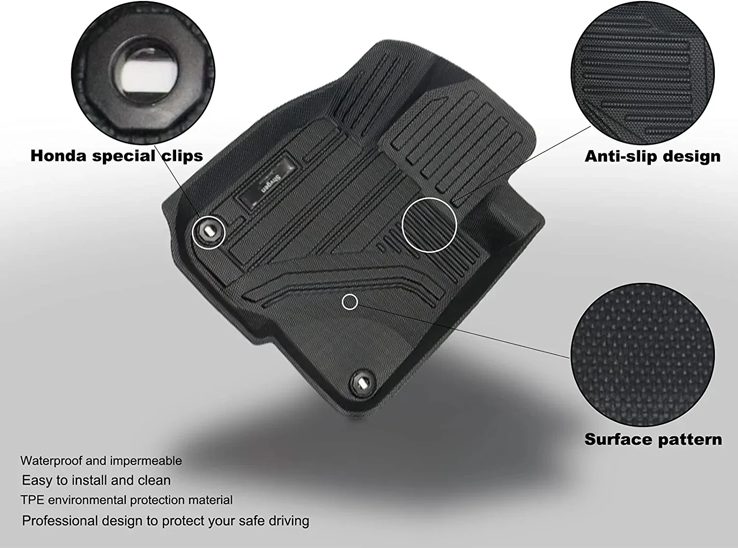 Nissan Serena C27 1st Row 3D TPE Material Floor Mat,RHD car mat