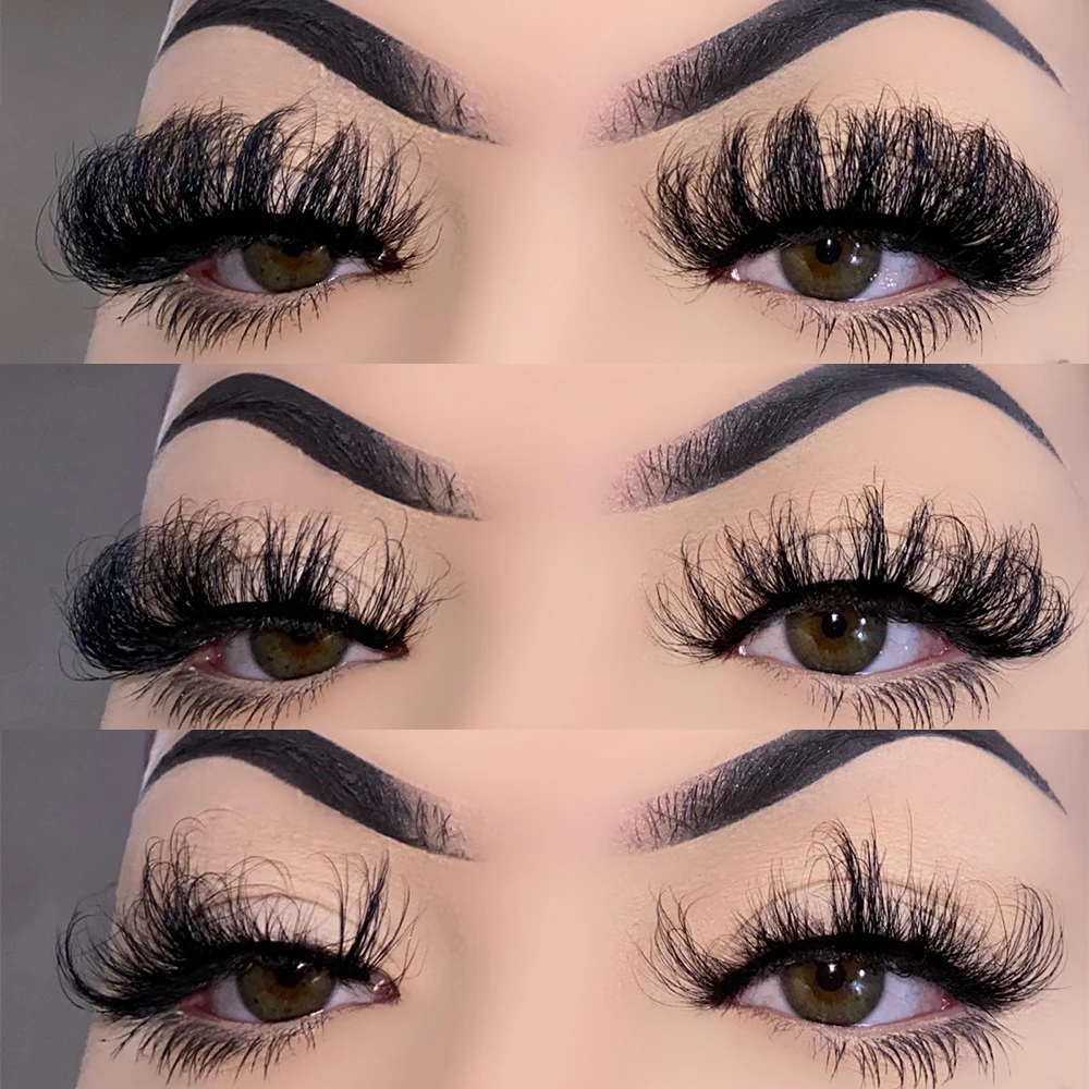Wholesale Fluffy Russian Volume Strip Lashes 3d  Real Mink Dd Curl 20mm 25mm Eyelash Manufacturer