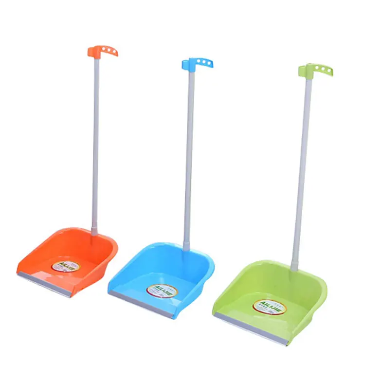 New Fashion Stainless Steel Handle Cleaning Set Dustpan Plastic