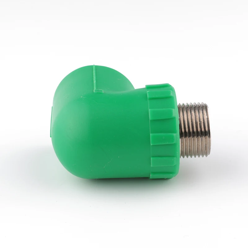 Hot selling product green color ppr pipe and fittings male elbow external thread connection pipe fitting