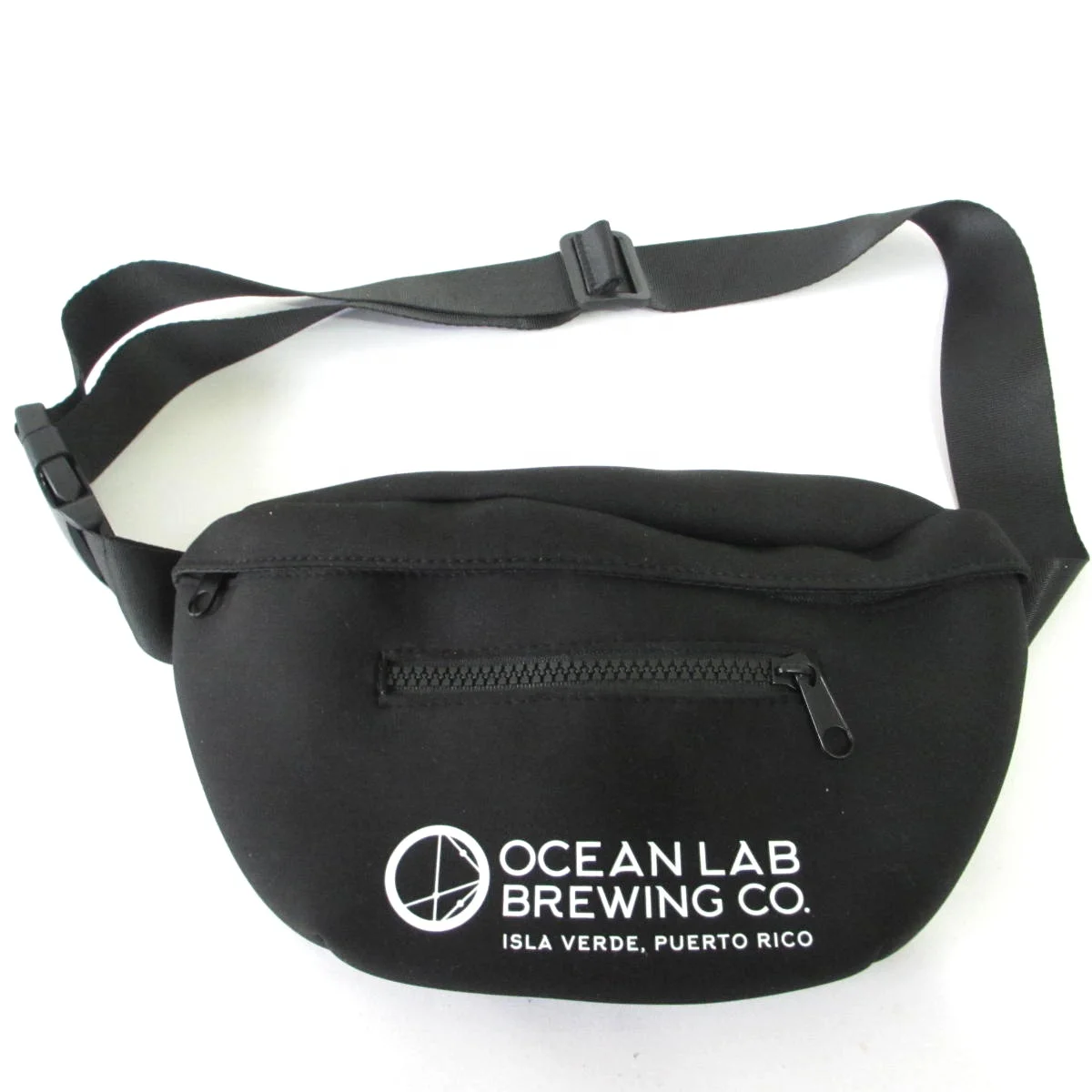 Custom Logo Solid color Fashion adjustable belt women neoprene chest waist bum bag soft fanny pack