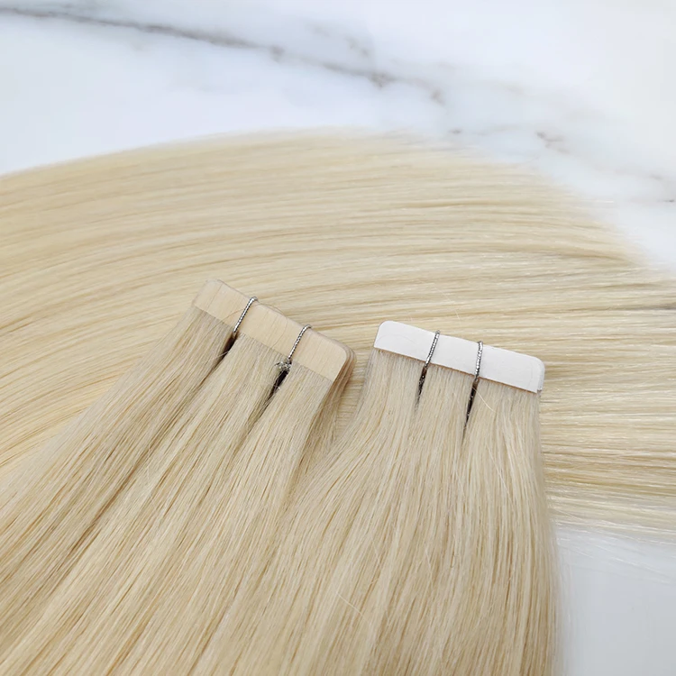 High Quality 100% Human Hair Extension Russian Tape In Hair Extensions Remy Bone Straight Tape In hair Extensions