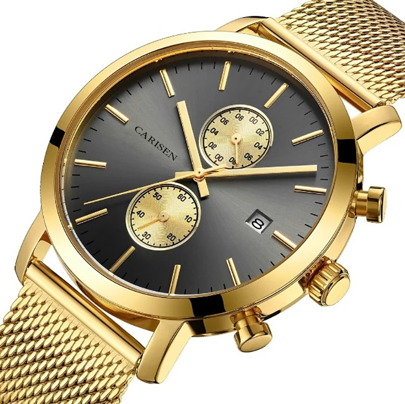 Carisen  Fast shipping 1 years gurantee octagon  quartz watch men japan quartz watch manufacturer
