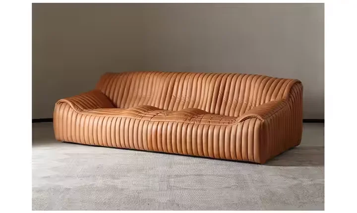 Роскошный итальянский кожаный 3-местный секционный диван Chesterfield современный нордический для приема гостиной ленивый дизайн кровати