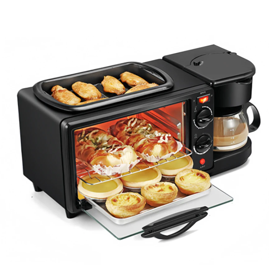 OEM Multifunction 9L Household 3in One Breakfast Maker Egg Cooker Toaster Pizza Oven Sandwich 3 in 1 Machine