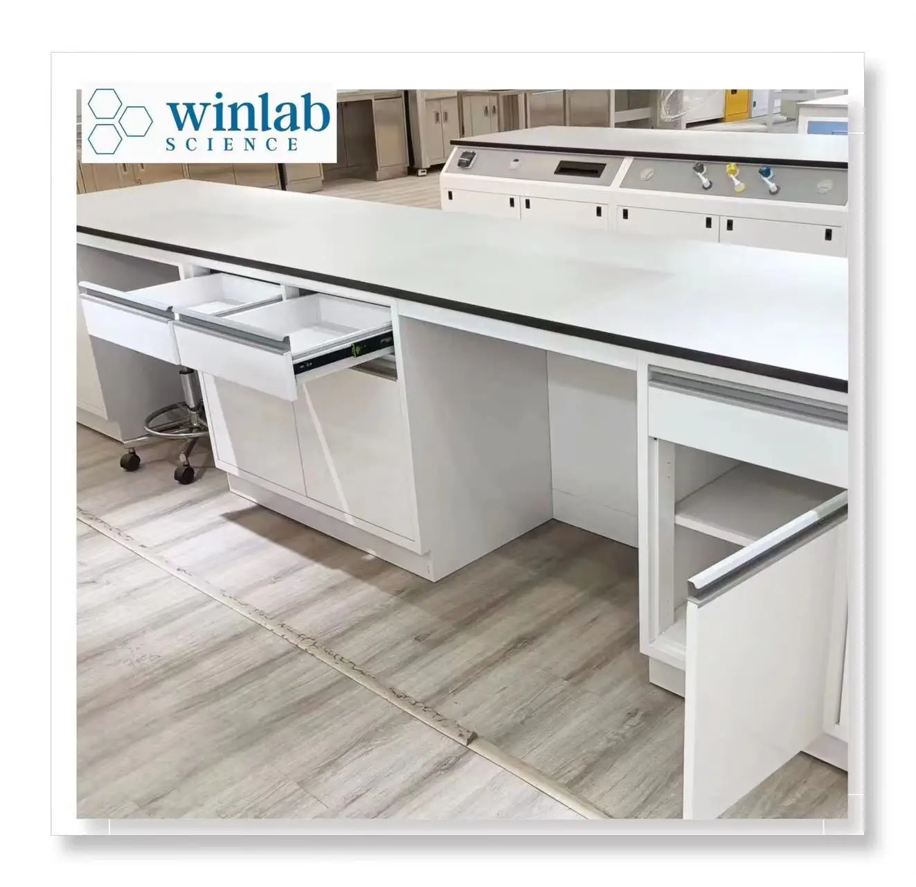 University Lab Biological Tables and Chair Steel Wooden Laboratory Equipment Desk Furniture Bench Modern School Tables ISO9001