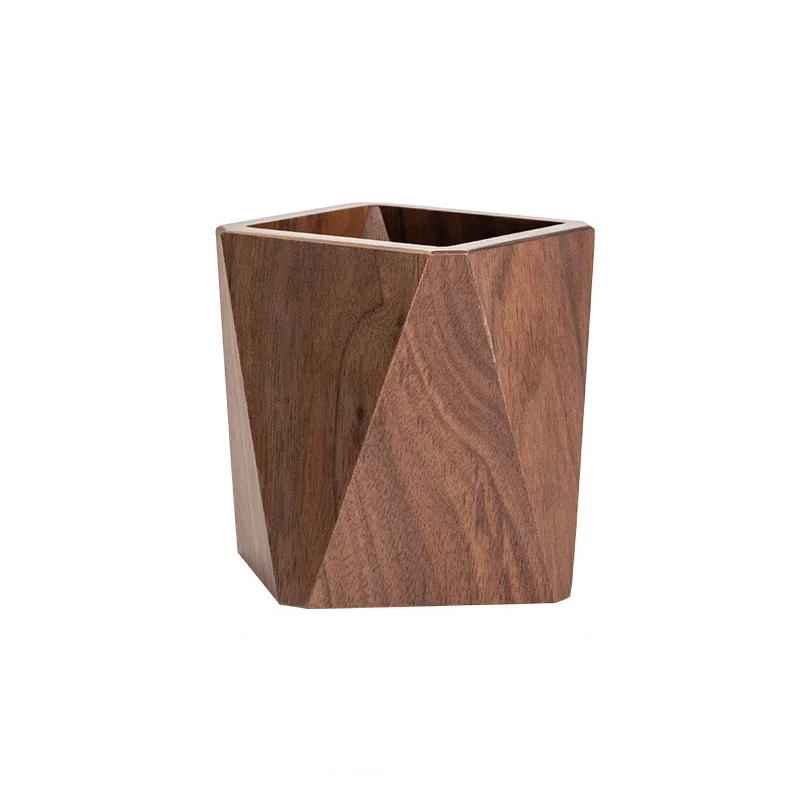 
Creative office supplies North American black walnut pencil case wooden stationery container wooden crafts business gifts 