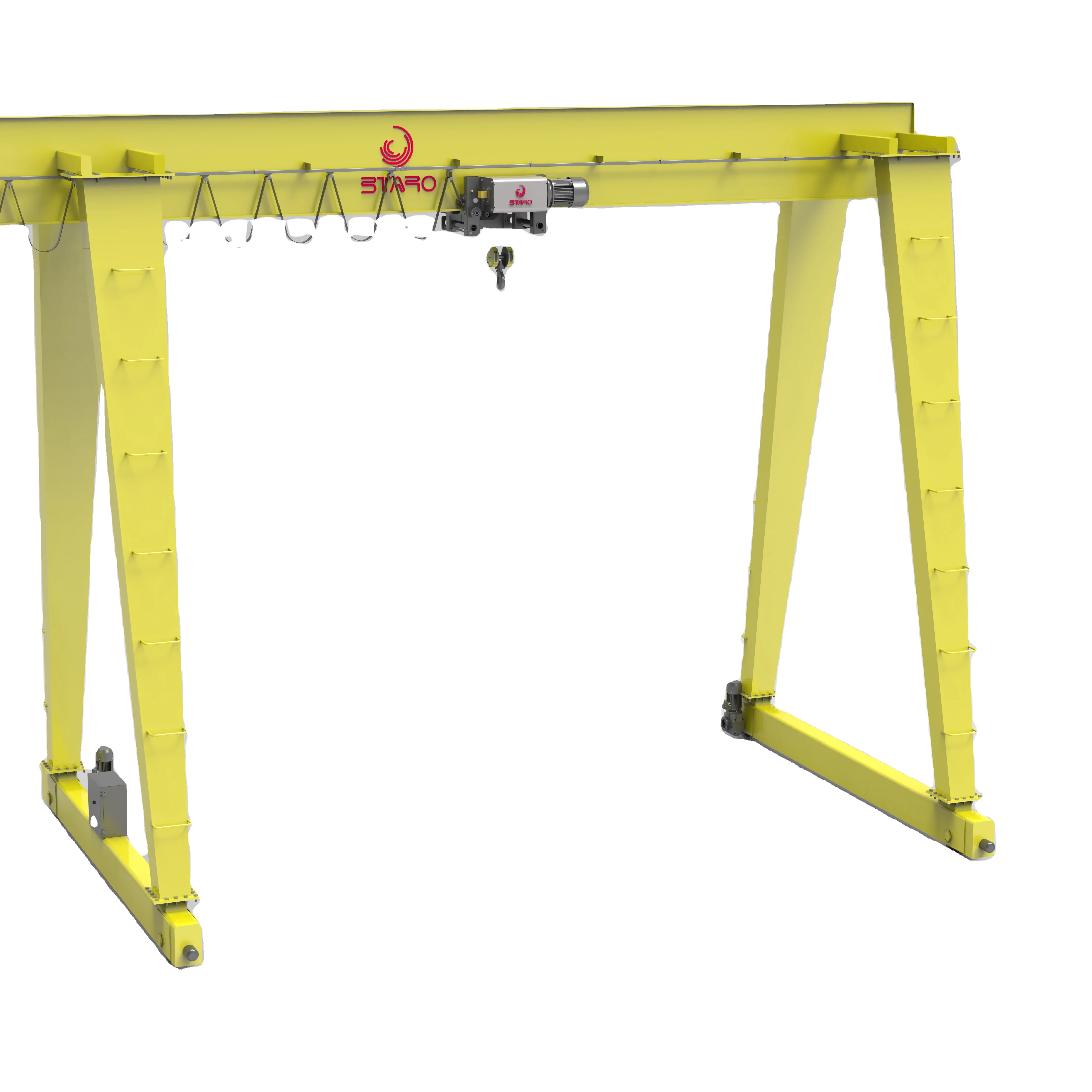 Европейский A4 A6 превосходная долговечность и 25 тонн однобалочный козловой кран с подъемниками автомобильный привод железнодорожный ход