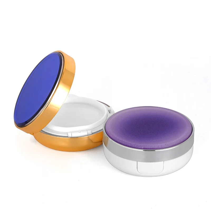 Ready to ship 15g fabric cover Empty Liquid Foundation Case Make-up BB Cream Air Cushion Box with puff and sponge
