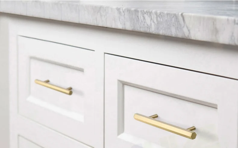 Factory Customized Manufacture DRAWER New Knurled Brass Handles Furniture Cabinet Square T Bar Pull Handle