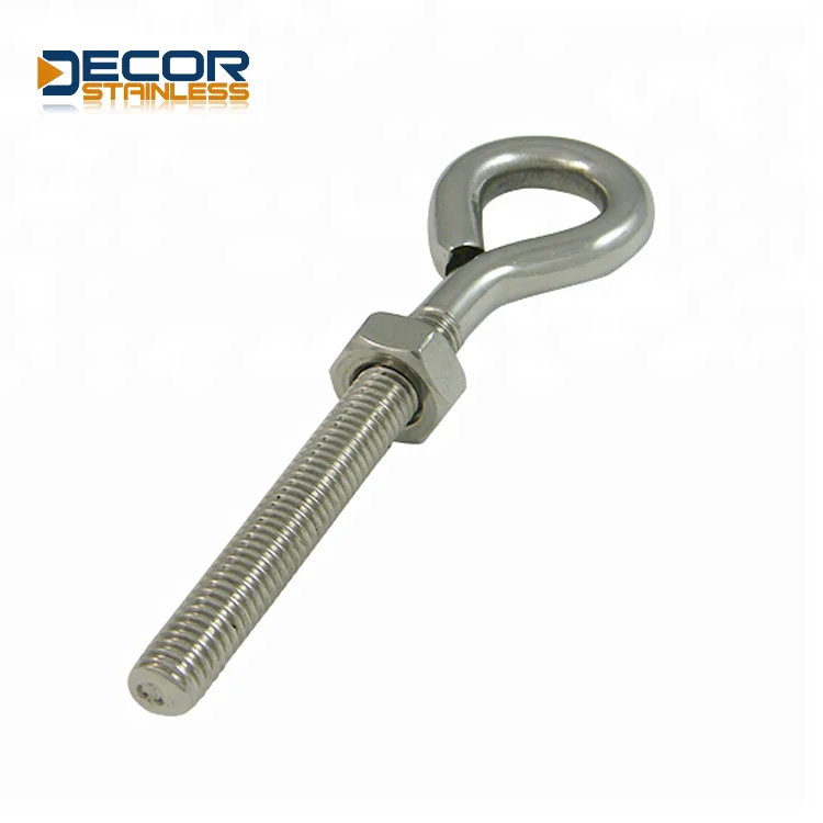 stainless steel lifting eye bolt with nut polished