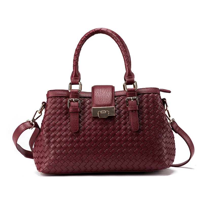 2021 high quality women PU handbags fashionable woven tote bag ladies crossbody bags