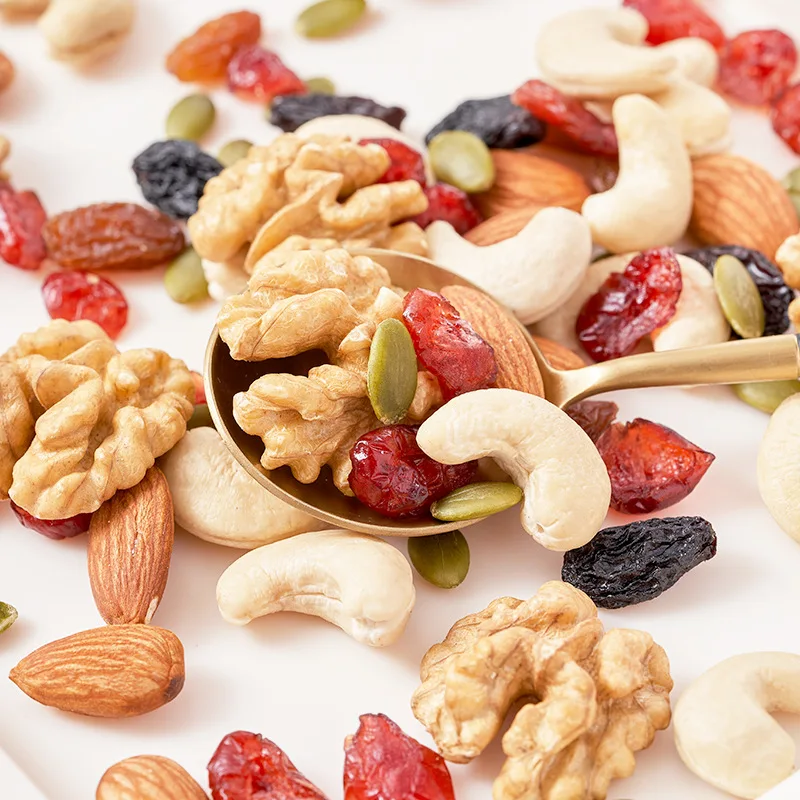 500g 7kinds of  ycoyco brand  trail mixed nuts food snack  roasted nuts and dried mixed fruits