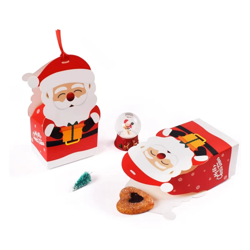 ZY Packaging wholesales Christmas tree bakery gift box Santa Clause shape sweets containers cookies pie party takeaway cake box