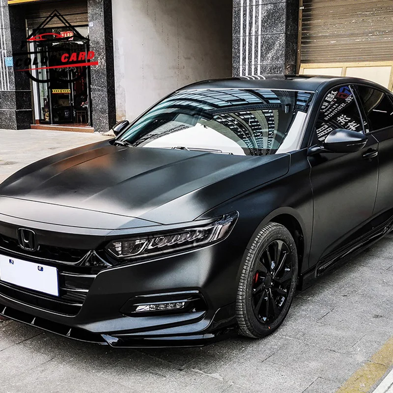 PET Backing Ultra-dumb Metallic Black Auto Vinyl Manufacturer Metallic Matte Black Car Wrap Vinyl Sticker Rolls Body Stickers