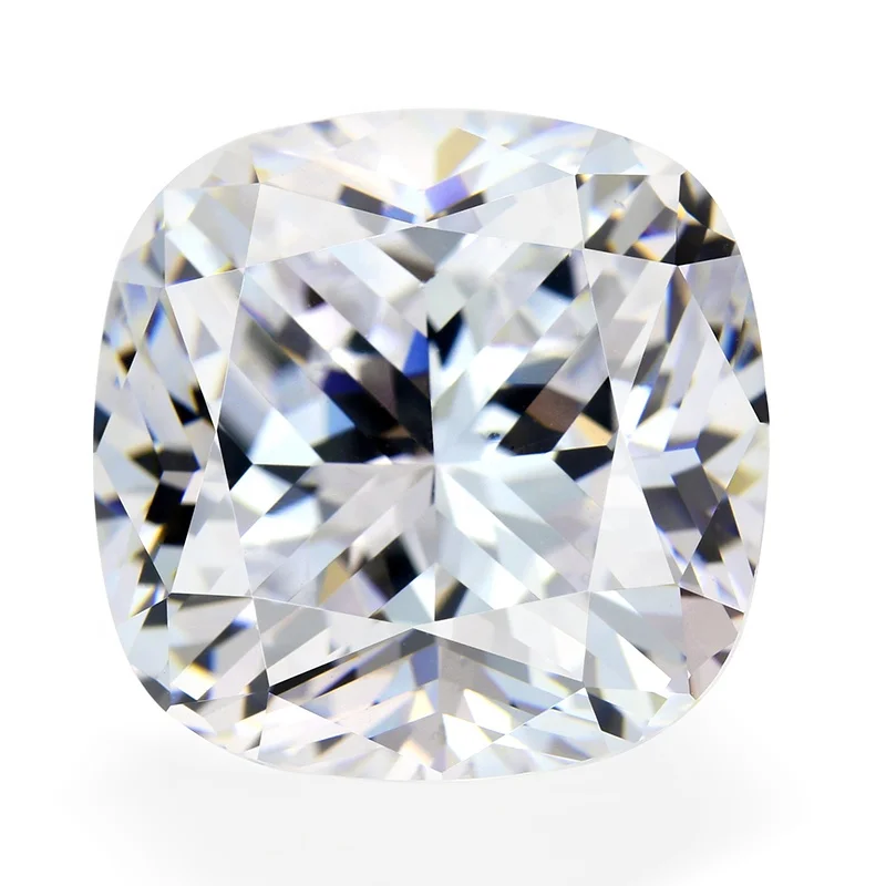 6A quality White Cushion cut Synthetic Diamond for cubic zirconia cz stone