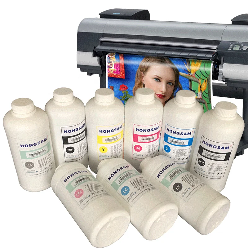 Hongsam Art Paper Printing Ink Photo Printing Refill Pigment Ink Dye Ink for Canon 520 521 Pro 2000 ipf 770 810 820 815 825