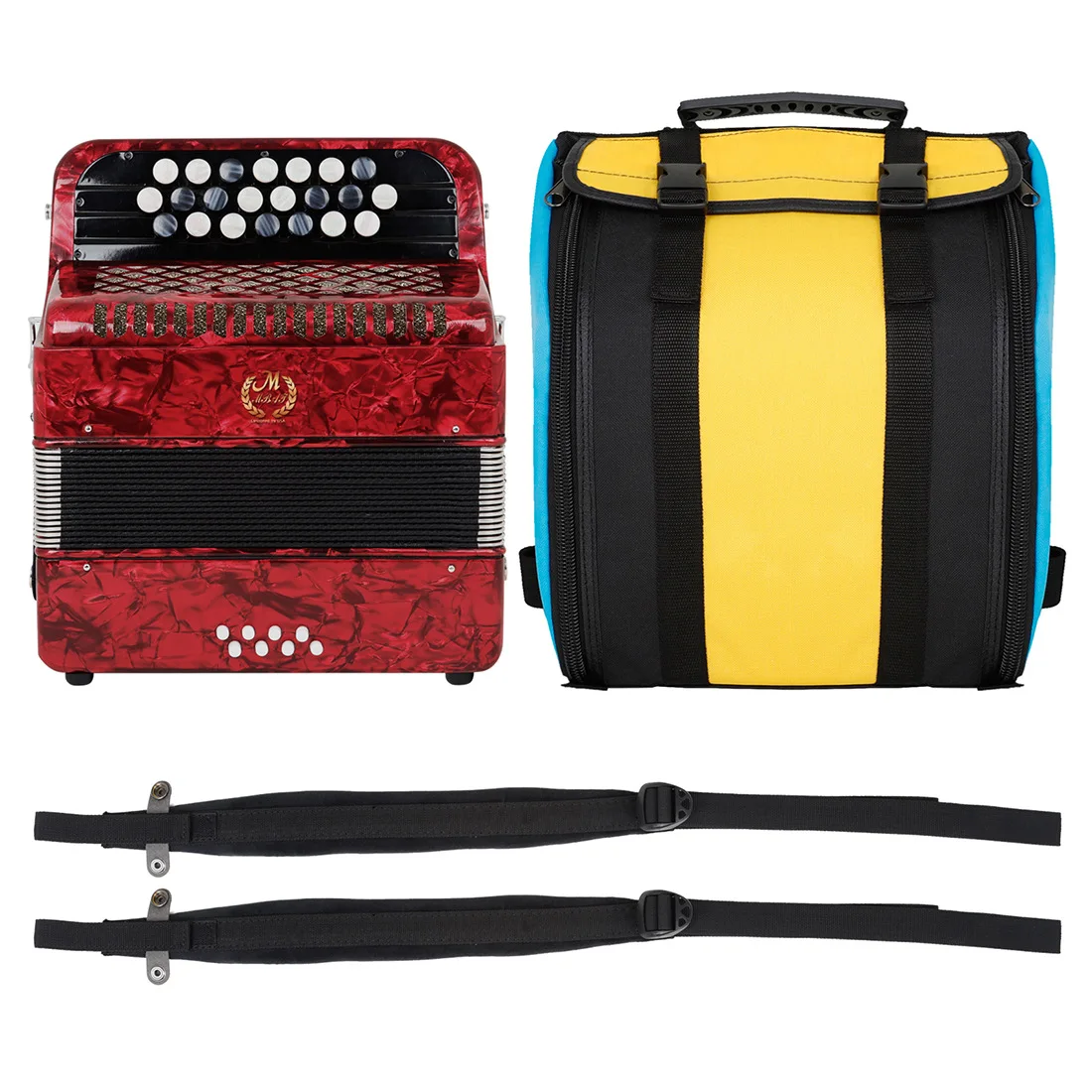 Meibeite 22 key 8 bass Bayan accordion button style accordion student adult performance keyboard instrument qin