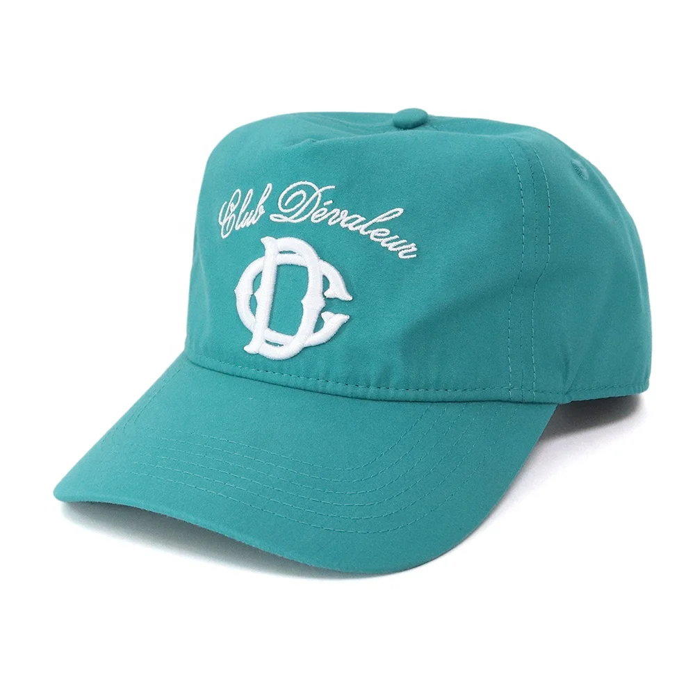 OEM Wholesale Price High Quality 5 Panel Youth green color Adjustable Hook waterproof old village Cap customize