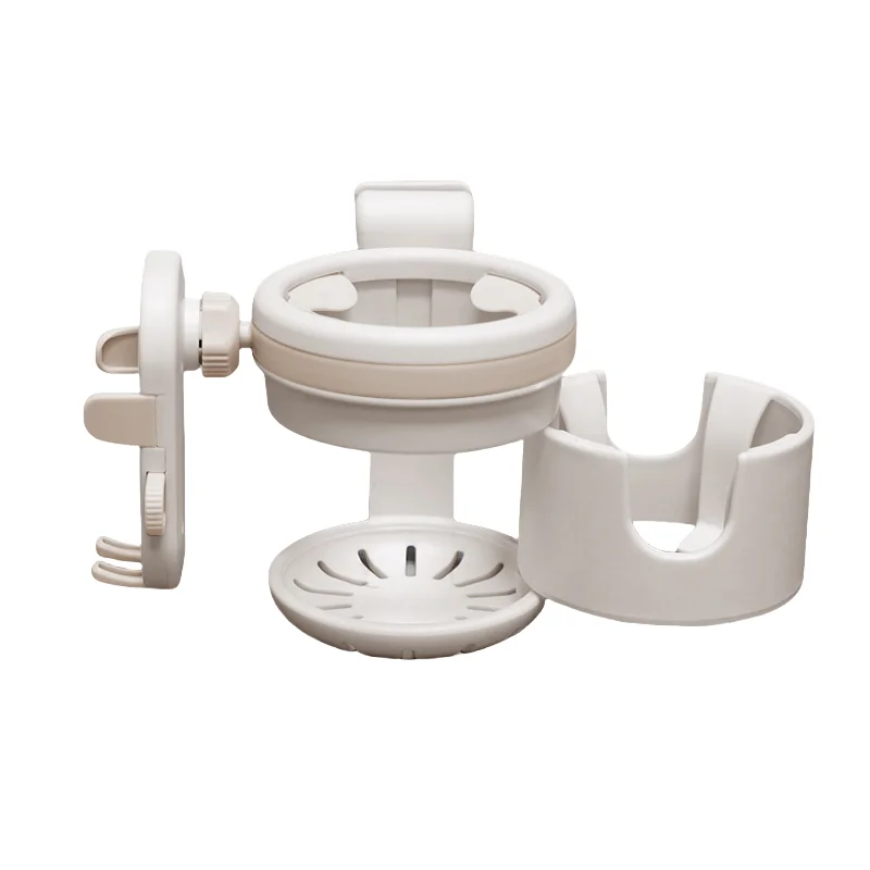Baby Stroller 360 Degree Rotation 3 In 1 Cup Holder With Phone Holder ABS Material Suitable For Bicycles Motorcycles Wheelchairs