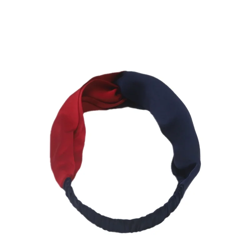 New designed with dual colors mixed silk head bands with elastic strap