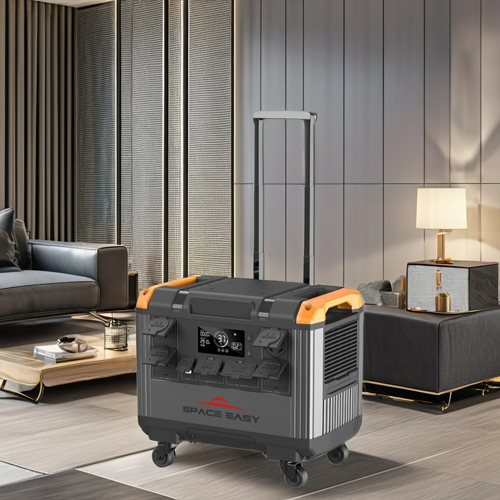 Camping Portable Power Station 3000W 2688Wh Hybrid Grid Portable Solar Generator Home Emergency Backup Power house