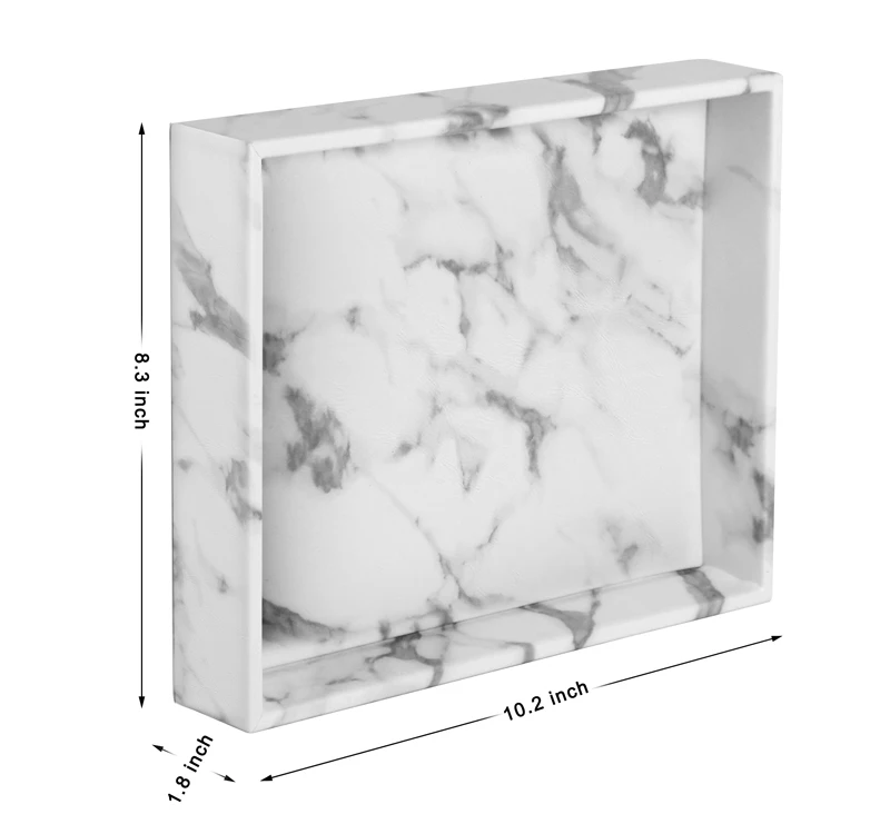 Home decorative custom design faux leather jewelry  office tray